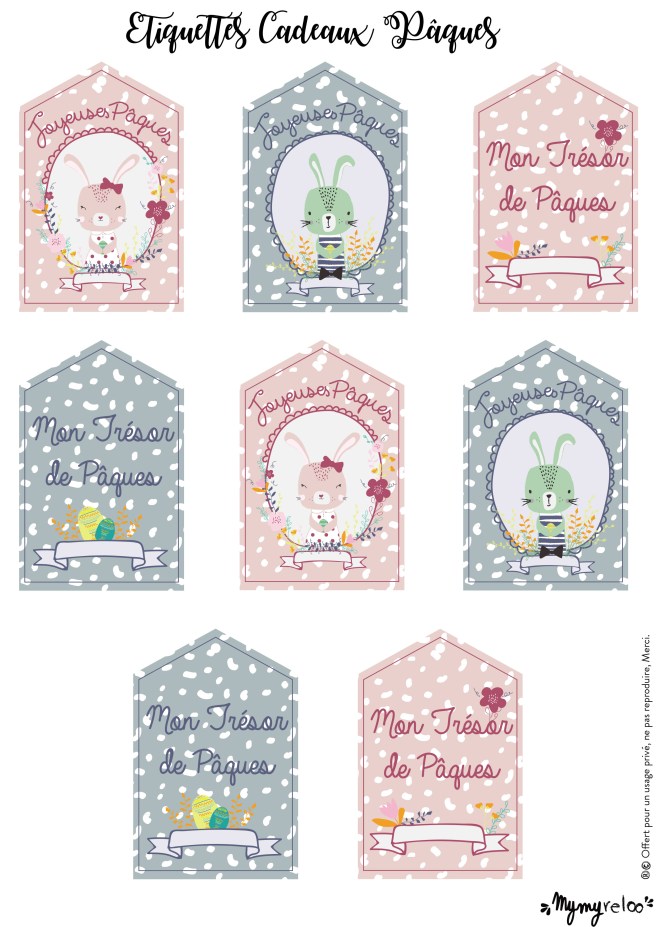 etiquettes pâques