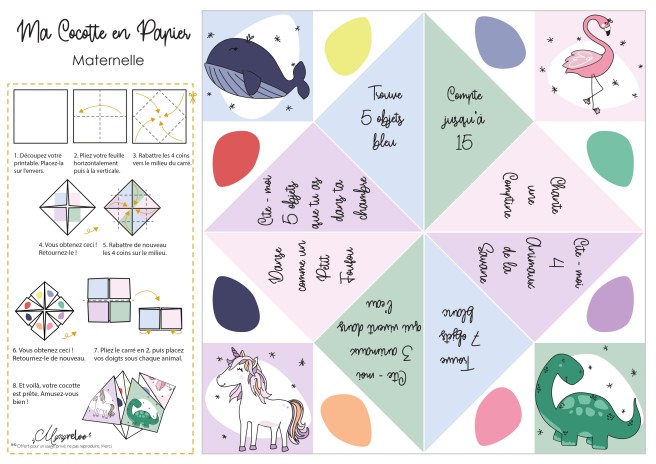 Cocotte en Papier Maternelle